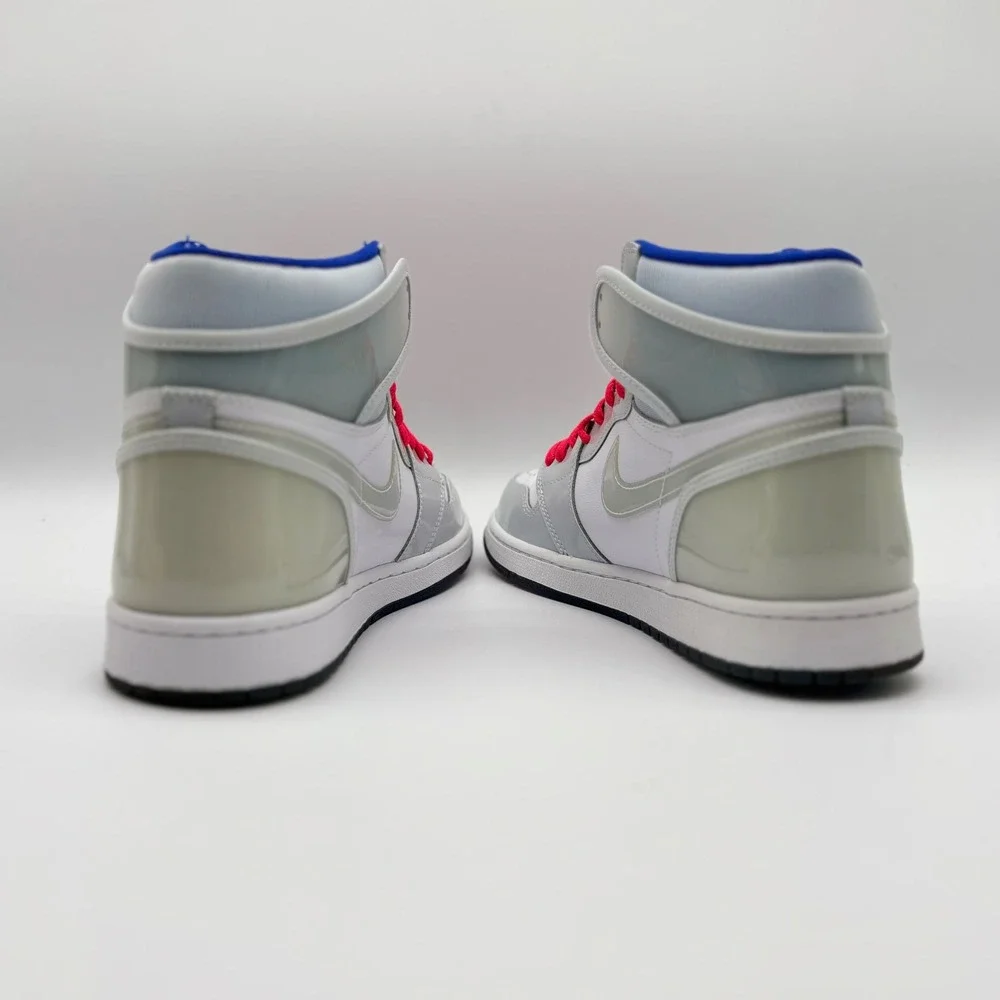 Nike Air Jordan 1 High Zoom Racer Blue White Grey CK6637-104 Mens 11.5